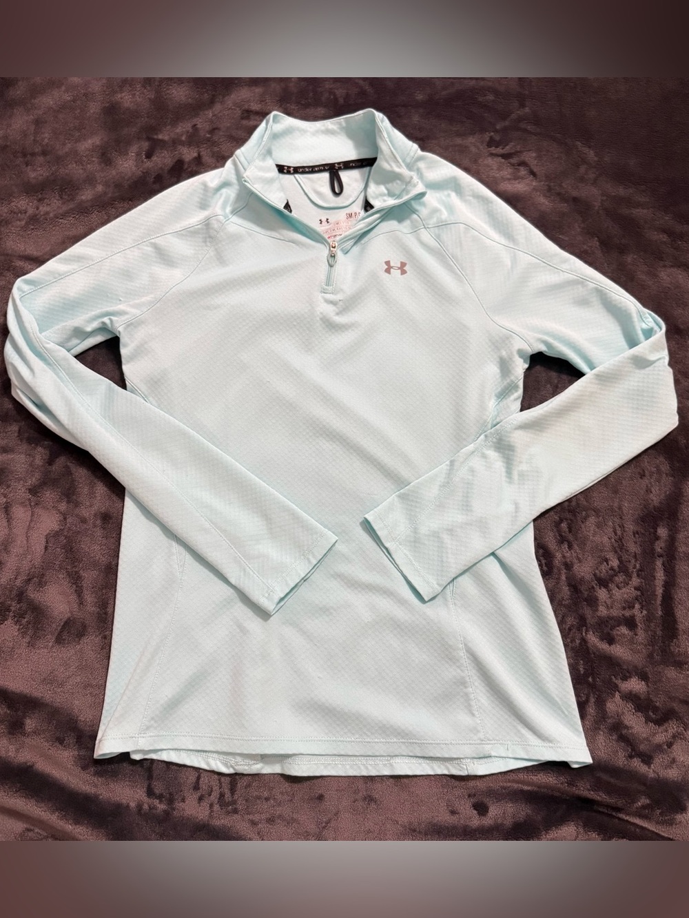 Under Armour Light Mint Quarter-Zip Performance Pullover